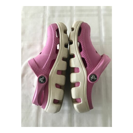 Crocs Girls Sz J1 Pink Clog Sandal TS0 image {5}