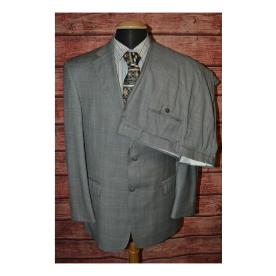 Austin Reed Signature Men's Check Wool-Silk 2 Front Button Suit Sz 42R Wst 36x29 Thumb {1}