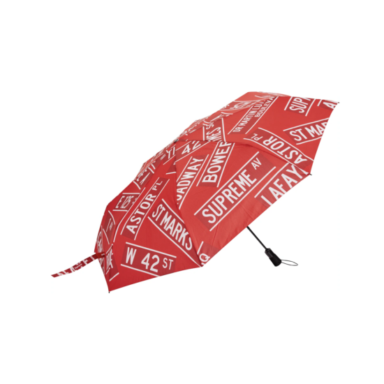 NEW Supreme ShedRain Street Signs Umbrella Red SS21 image {1}