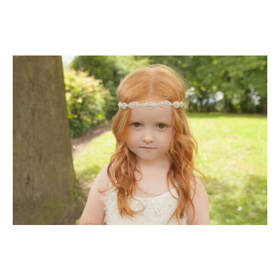 BN CRYSTAL HEADBAND RIBBON TIE SUITABLE FOR BABY GIRL LADIES GATSBY image {1}