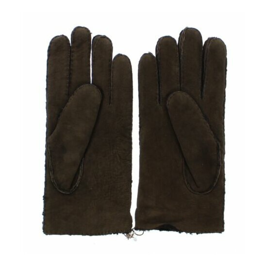 Coach Gloves Men's 100% Lamb Shearling Winter Driving Glove F82026, Mahogany image {1}