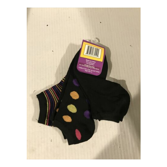 3 Pairs of Ladies Ankle Socks Black Size 9-11 (2-FD-70) image {4}