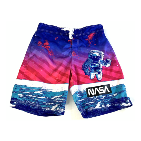 Buzz Aldrin Astronaut/NASA Themed Men's Board/Swim Shorts Size Medium image {1}