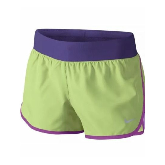 Nike Tempo Rival Dri-Fit Shorts Purple Neon Green Pink Girls Medium641662 342$30 image {1}