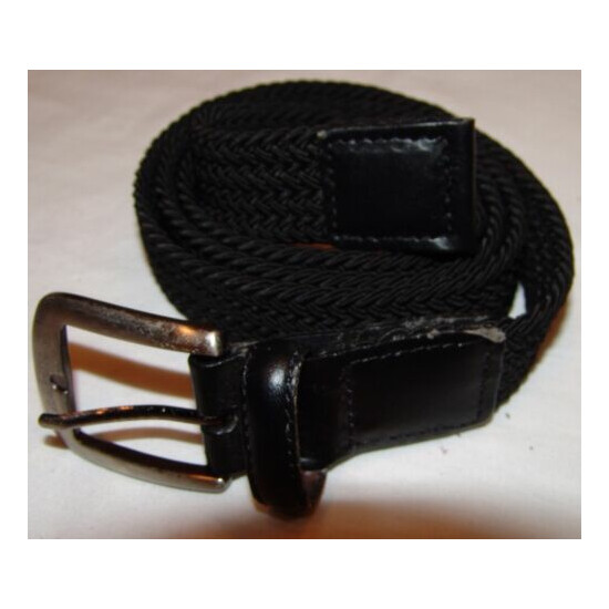 Belt Mens Back Woven XL 42 - 44 Adjustable Buckle 1" wide image {2}