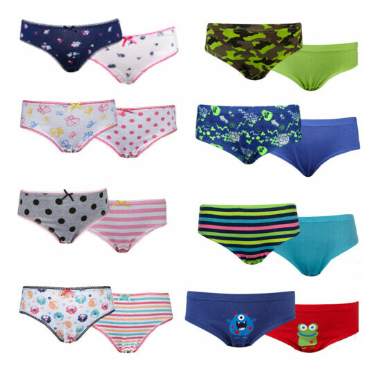 5 Pack Boys/Girls Children's 100% Cotton Briefs Knickers underpants Age 2-13 image {1}