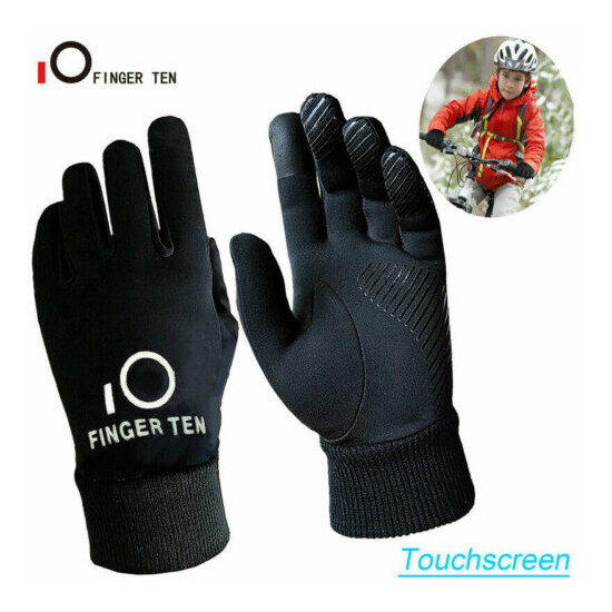 Gloves Winter Kids Youth Fleece Liner 3M Windproof Biking Outdoor Cold Weather image {1}