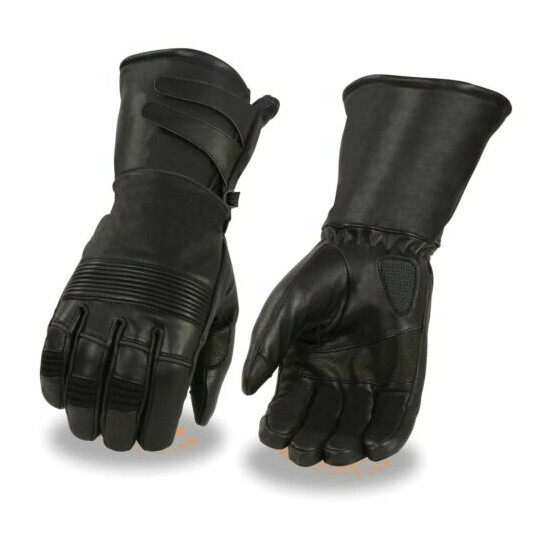 7550 Men's Leather Gauntlet Glove - Waterproof - Extra Long Cuff image {1}