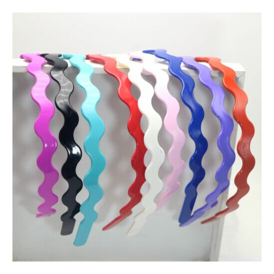 6 Mixed Color Wave Headband Hair band Headpiece Alice Band 10mm Fashion image {4}