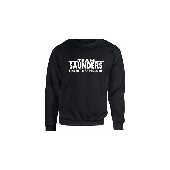 SAUNDERS Men's Sweatshirt Family Name Surname CAN CHANGE 2 ANY NAME Birthday image {1}