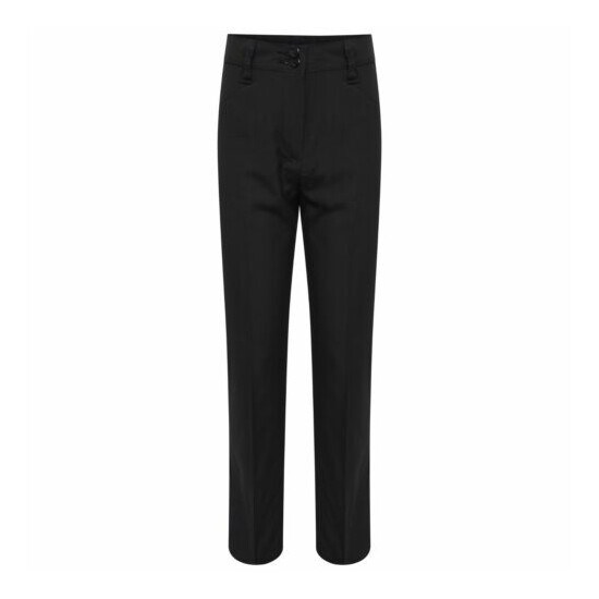 Girls School Trousers Black Grey Navy Straight Leg Plus Fit, Longer Leg Uniform image {3}