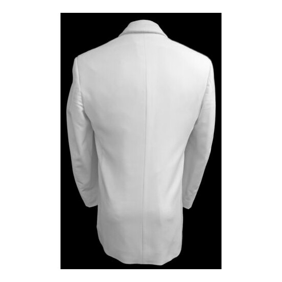 Men's White La Strada Tuxedo Jacket with Satin Trimmed Lapels Modern Fit 37R image {4}