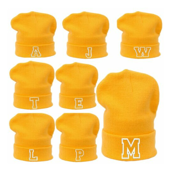 Winter Beanie Hat Kids Adult Size Girl Boy Boys Knitted Men Women Hats Mustard  image {1}