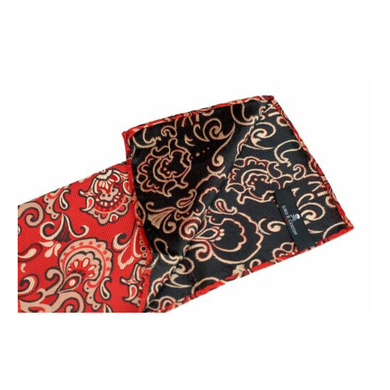 Lord R Colton Masterworks Pocket Square - Pisaq Fire Red Silk - $75 Retail New image {2}