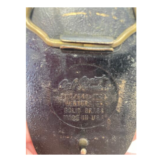 M&P Big Rig Hauling Truck Trucker Belt Buckle Brass Vintage USA MADE image {3}