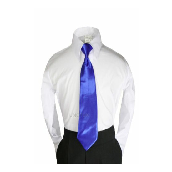23 Color Satin Clip-on Neckties Boys Suits Tuxedos Party Formal size: S-XL(S-20) image {8}