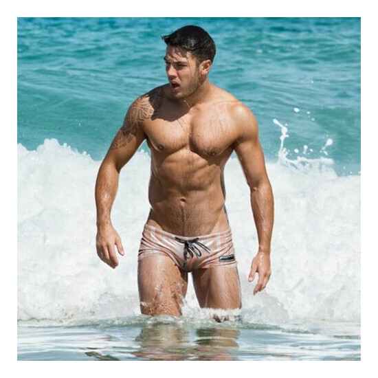 Men's Swimming trunks Sexy Nylon Quality beach short Swimwear Surfing Shorts 443 image {4}