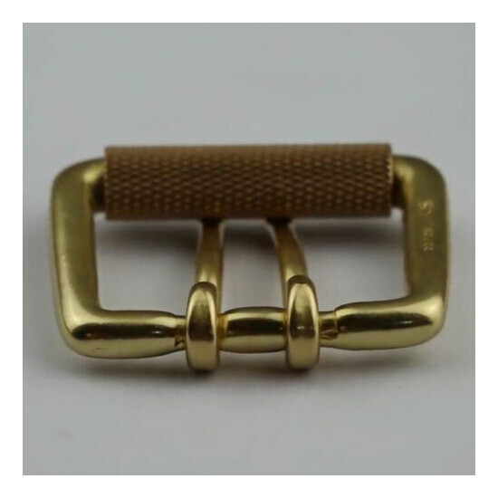 Heavy Duty Solid Brass Double Prong Roller Belt Buckle Fits 1.5" (38mm) Wide image {8}