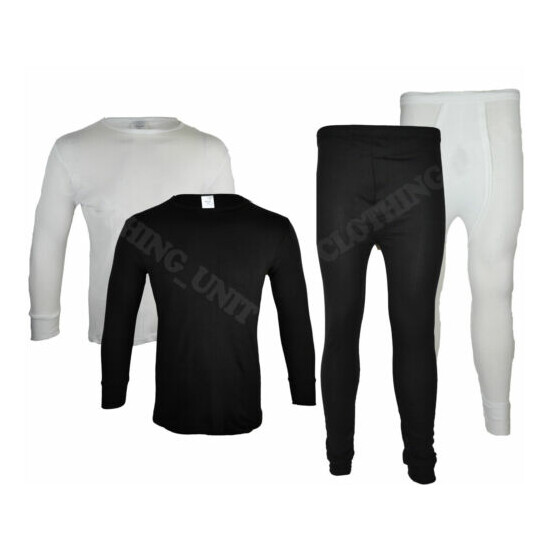 Kids Thermal Underwear Long John Vest Long Sleeve Top Ski Warm Winter T Shirt image {1}