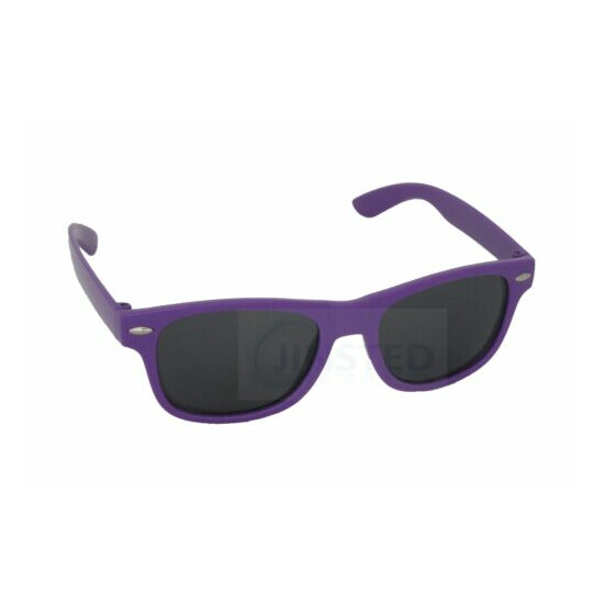 Childrens Purple Frame Sunglasses Kids Shades Childs Sunnies Tinted Lens KR006 image {2}