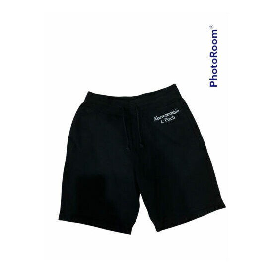 Abercrombie & Fitch Men's XS Black Knit Casual Sweat Shorts Active Drawstring image {1}