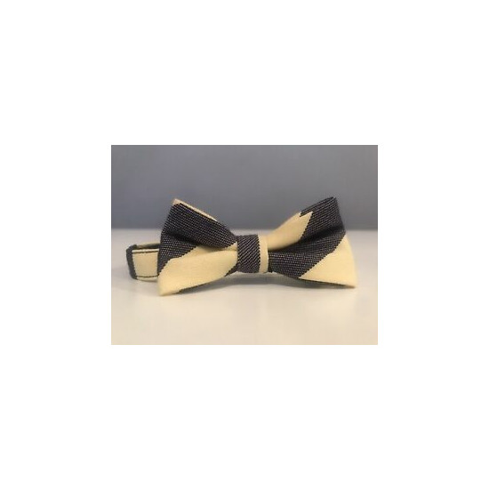 JANIE AND JACK STRIPED BOWTIE BLUE AND YELLOW SIZE UP TO 3 image {1}