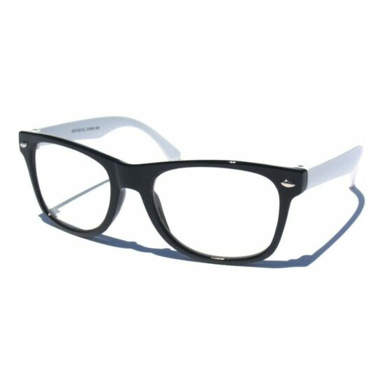 SMALL CHILD SIZE KIDS Clear Lens Glasses Classic Horn Rim Design Color Frame New image {3}