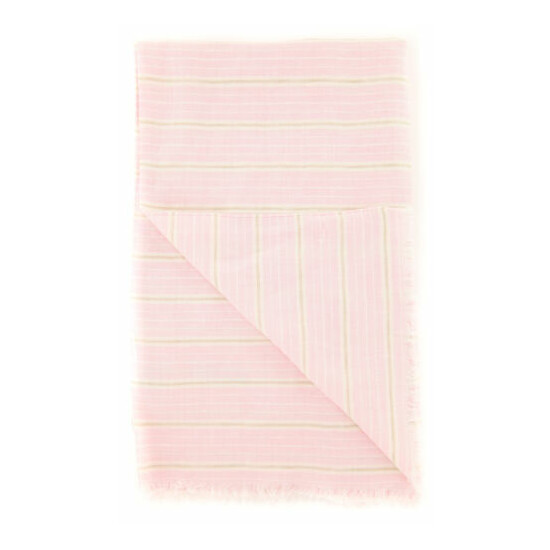 New $250 Luigi Borrelli Pink Striped Long Scarf - 54" x 27" - (LBSS12168) image {2}