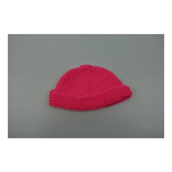Handmade Beanie Hat Pink image {1}