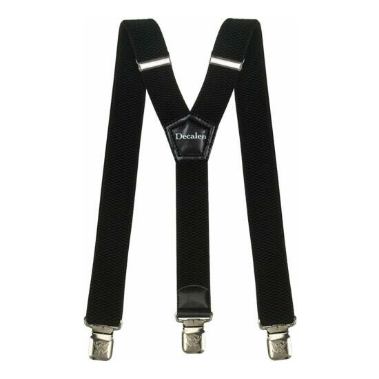 Mens Suspenders Wide Adjustable and Elastic Braces Y Shape with Very Strong Clip image {1}