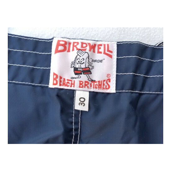 Vintage 80s 90s Birdwell Beach Britches Navy Blue True Size 28 Tag Size 30  image {8}