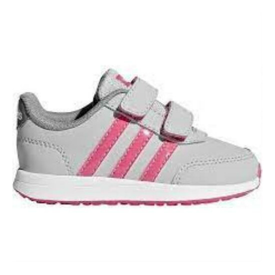 Adidas Infant VS Switch 2 Grey/Real Pink/Grey Size 7K image {1}