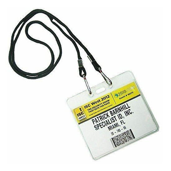Double Ended Lanyard with 2 Clips for Special Event Badge - No Twist Neck Straps image {4}