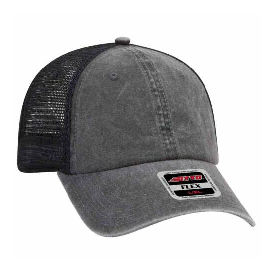 OTTO CAP "OTTO FLEX" 6 Panel Low Profile Mesh Back Trucker Hat image {1}
