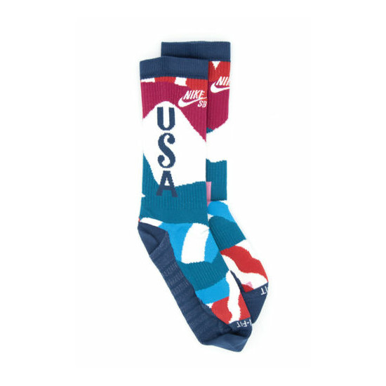 Nike SB Parra USA Federation Kit Mens Dri FIT Socks CN3780 100 - SIZE XL (12-15) image {4}