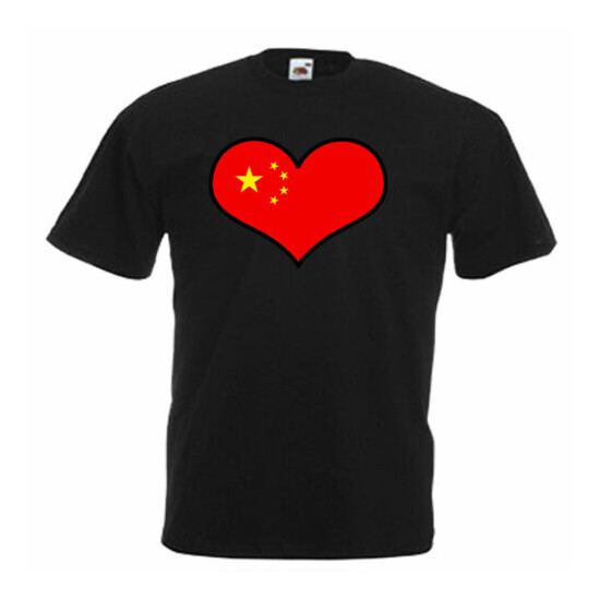 China Love Heart Flag Children's Kids Childs T Shirt image {8}