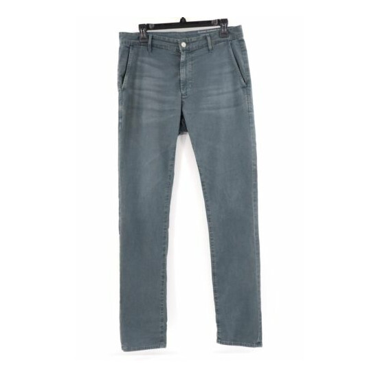 AG Adriano Goldschmied men's 31 standard issue slim khaki twill jeans stretch image {1}