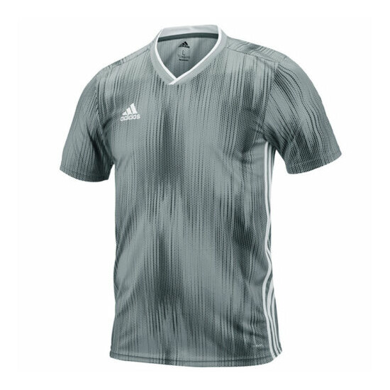 Adidas Tiro 19 Training Top Men's Short Shirts Football Jersey Gray DP3535 image {1}