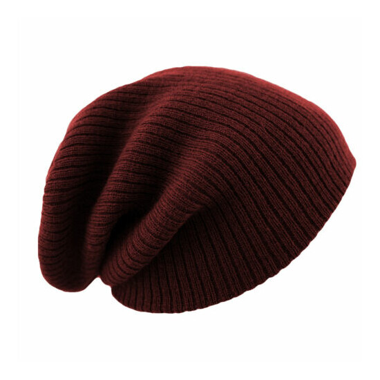 Beanie Kids Ladies Knitted Wooly Winter Oversized Slouch Beanie Hat pop Hat  image {4}