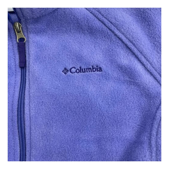 Columbia Purple Fleece Youth Girls Zip Up Jacket Size XL image {2}