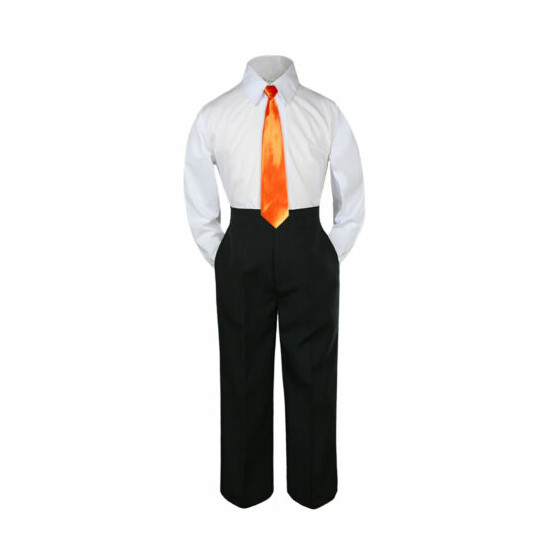 New 3pc Orange Tie Shirt Suit for Baby Boy Toddler Kid Pants Color by Selection image {2}