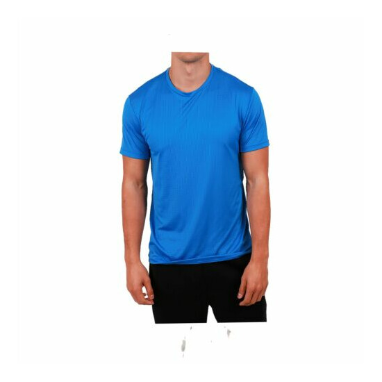 Men’s Sports Moisture Wicking Gym Workout Short Sleeve Active Athletic T-Shirt image {3}