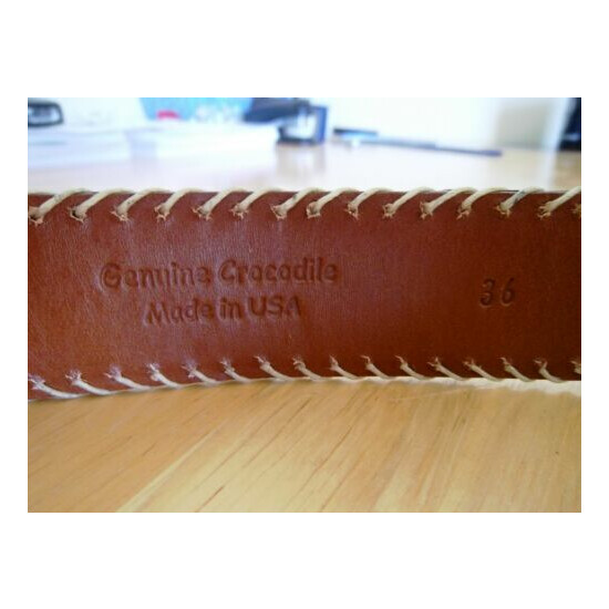 Genuine Crocodile Made in USA Leather Belt  image {2}