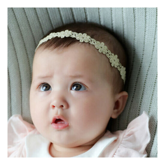 6Pcs Baby Girl Headbands Newborn Infant Toddler Hairbands Hair Accessories image {4}