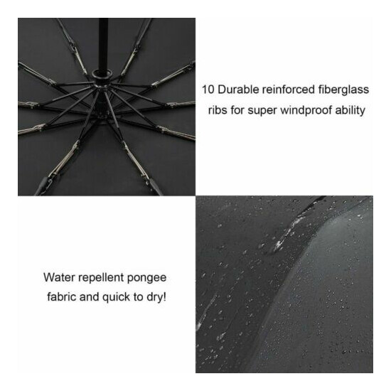Automatic Umbrella Unisex Wind Resistant Folding Luxury Large Windproof Strong image {6}
