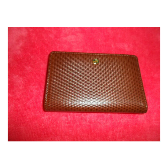 NEW AUTHENTIC PINEIDER LEATHER CREDIT CARD HOLDER BROWN  image {1}