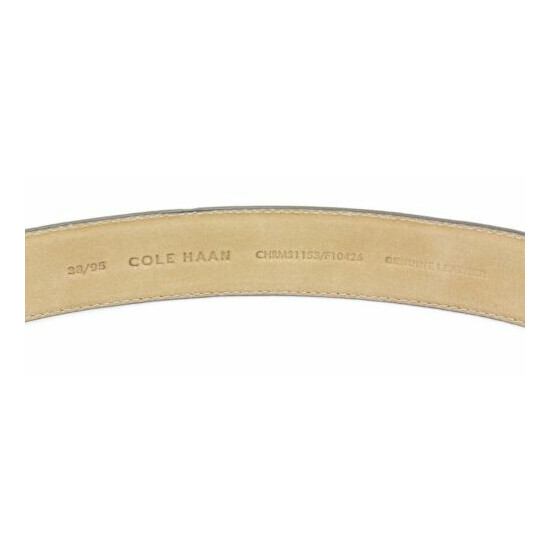 Cole Haan Men's 32mm Feather Edge Belt Embossed Logo Chestnut - Size 36 - NEW image {3}
