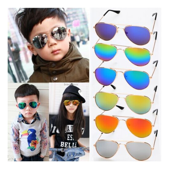 New Fashion Kids Baby Boys Girls Children Classic Sunglasses Outdoor Glasses image {1}