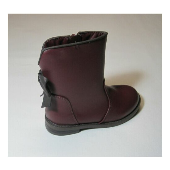 Toddler Girls Bow Boots Burgundy Red, NWT, Cat & Jack image {4}