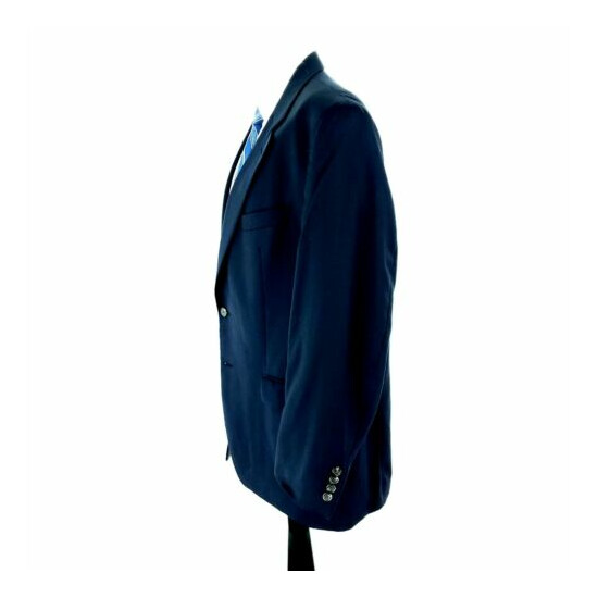 Lauren Ralph Lauren Wool 2 Button Blazer 44L Blue Long Suit Jacket image {4}